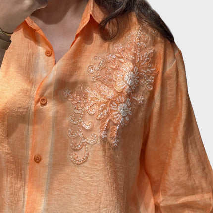 Soft Cotton Floral Panel Shirt