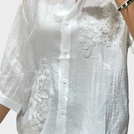Soft Cotton Floral Panel Shirt