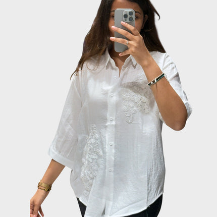Soft Cotton Floral Panel Shirt