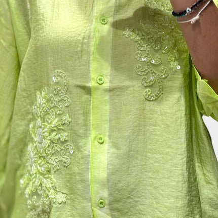 Soft Cotton Floral Panel Shirt