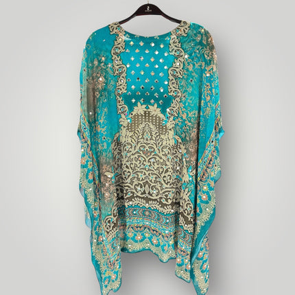 Festive Teal Kaftan