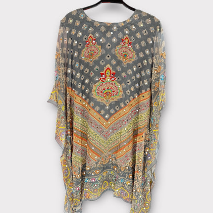 Boho Grey Mirror Kaftan