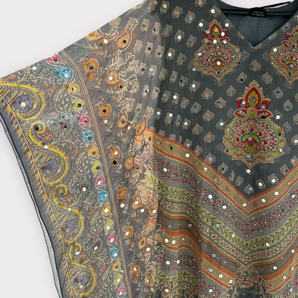 Boho Grey Mirror Kaftan