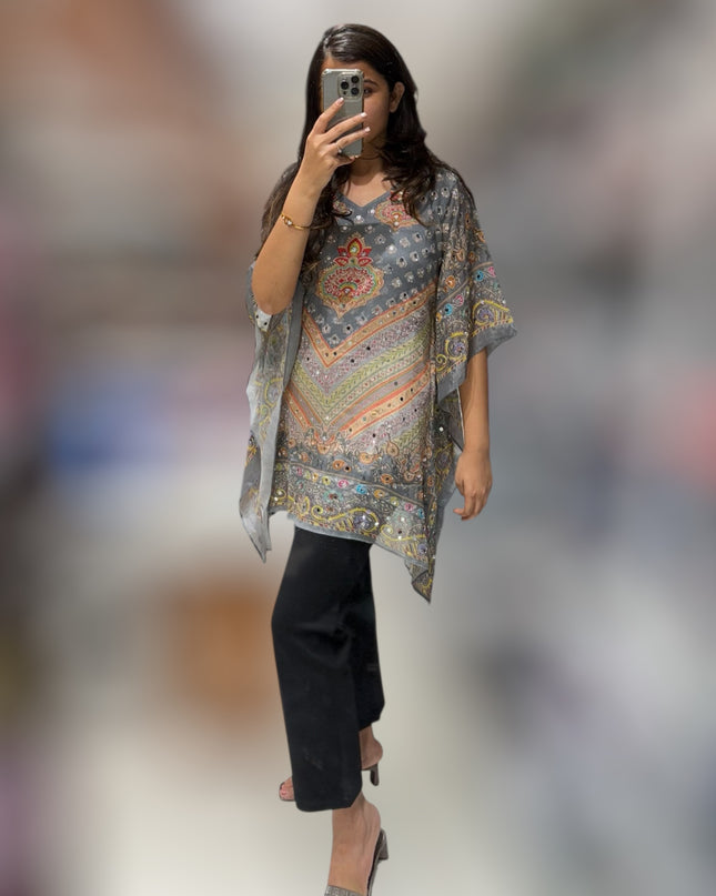 Boho Grey Mirror Kaftan