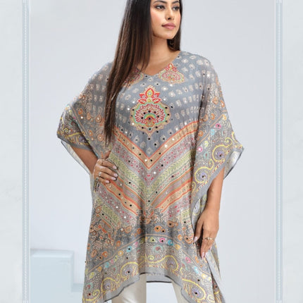 Boho Grey Mirror Kaftan