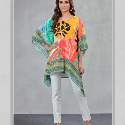 Abstract Multicolor Kaftan