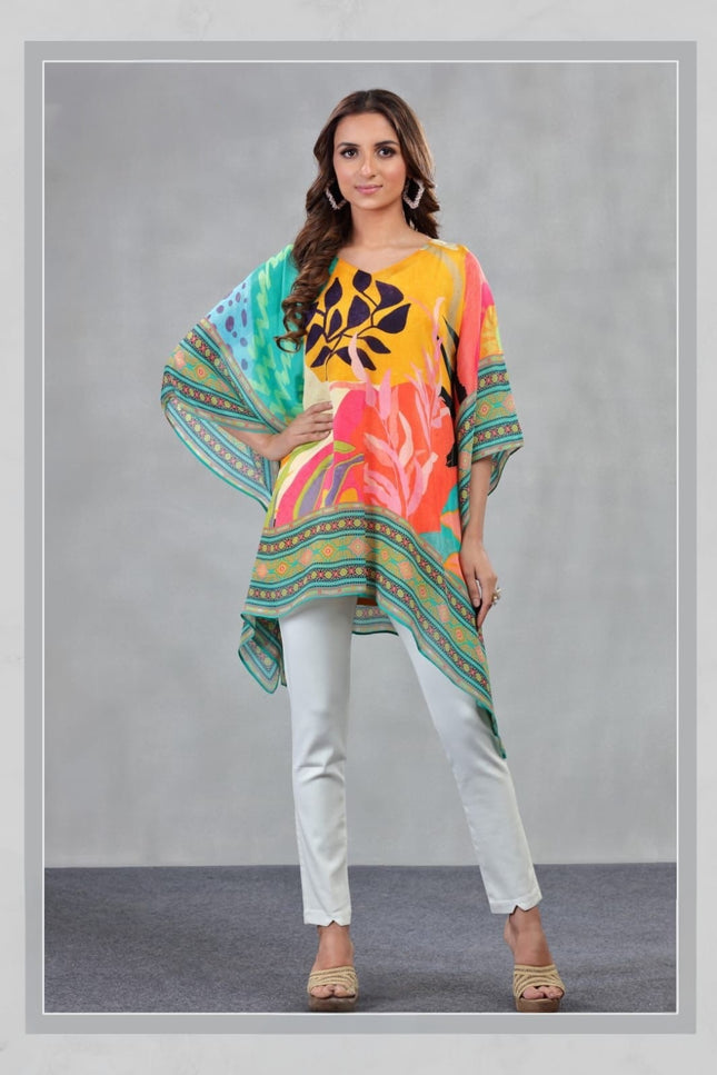 Abstract Multicolor Kaftan
