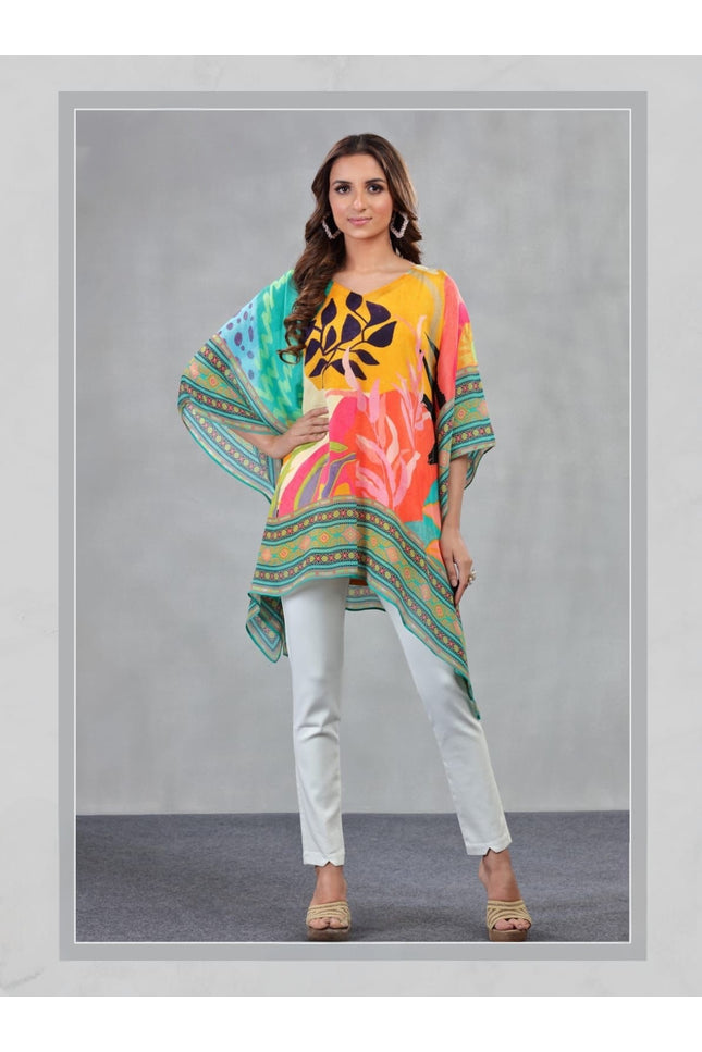 Abstract Multicolor Kaftan