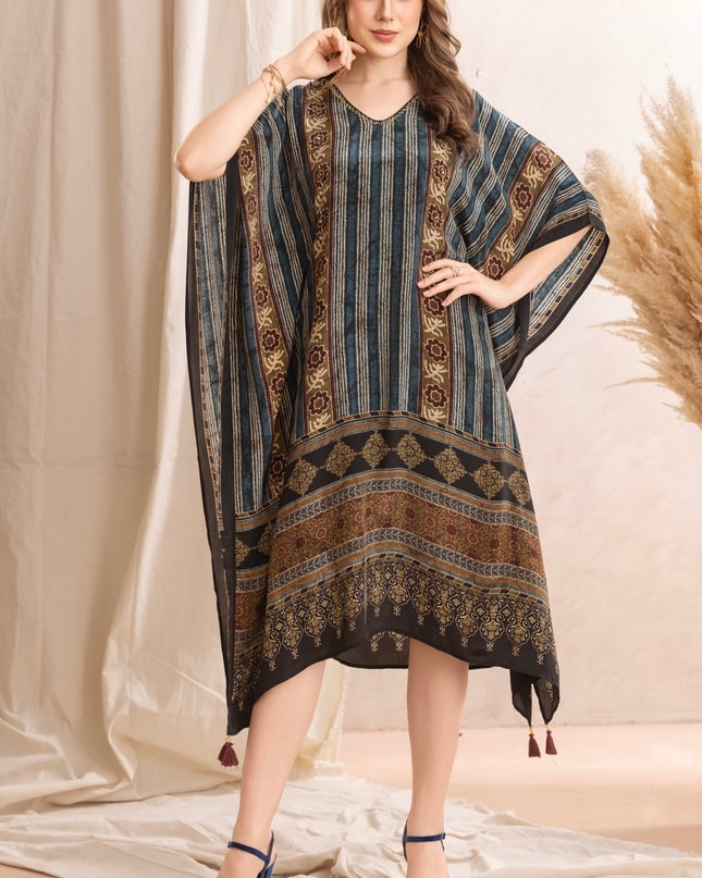 Luxe Tribal Print Kaftan