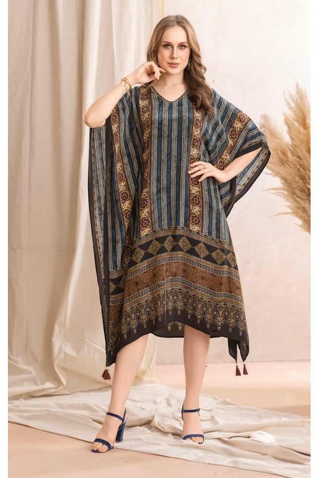 Luxe Tribal Print Kaftan