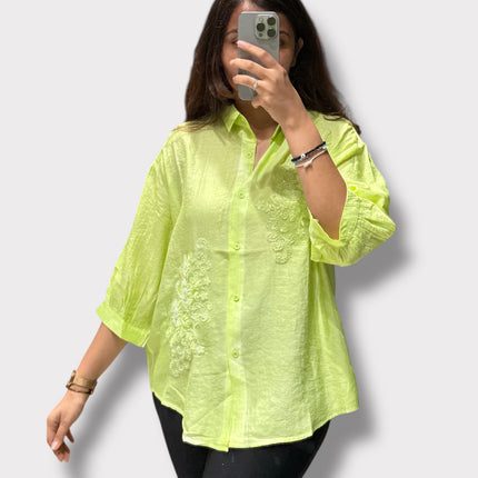 Soft Cotton Floral Panel Shirt