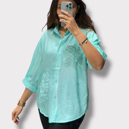 Soft Cotton Floral Panel Shirt