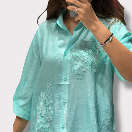 Soft Cotton Floral Panel Shirt