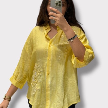 Soft Cotton Floral Panel Shirt