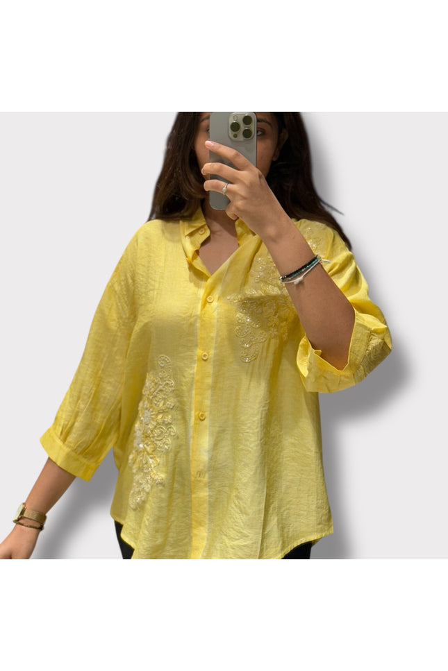 Soft Cotton Floral Panel Shirt