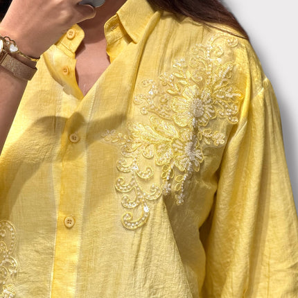 Soft Cotton Floral Panel Shirt