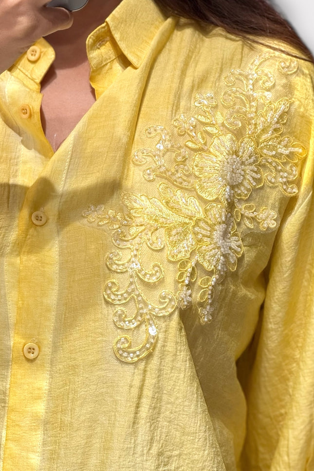 Soft Cotton Floral Panel Shirt