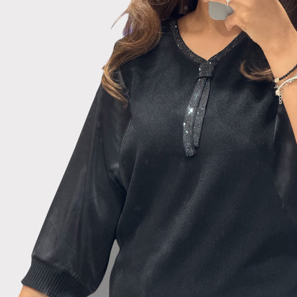 Shimmer Detail Knit Top
