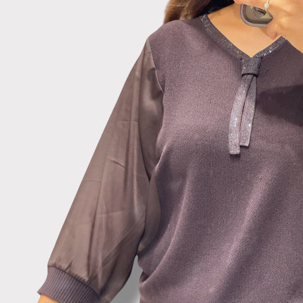 Shimmer Detail Knit Top