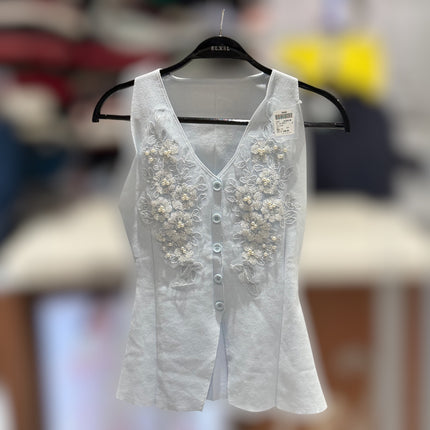 Floral Ribbed Vest Top