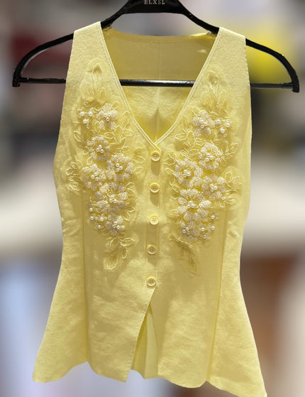 Floral Ribbed Vest Top