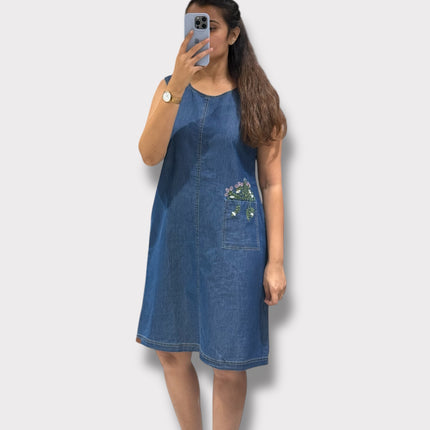 Wildflower Pocket Denim Dress
