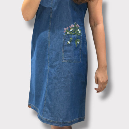 Wildflower Pocket Denim Dress