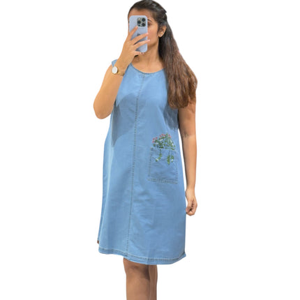 Wildflower Pocket Denim Dress