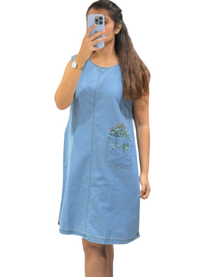 Wildflower Pocket Denim Dress