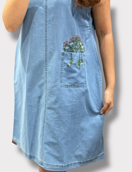 Wildflower Pocket Denim Dress