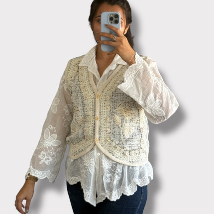 Paris Tweed Vest Shirt Set