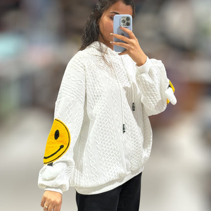 Smile Knit Hoodie