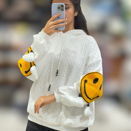 Smile Knit Hoodie