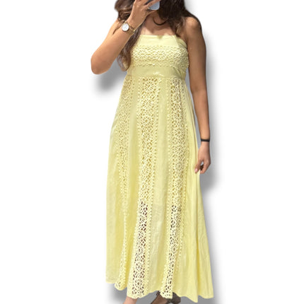 Cotton Lace Panel Dress
