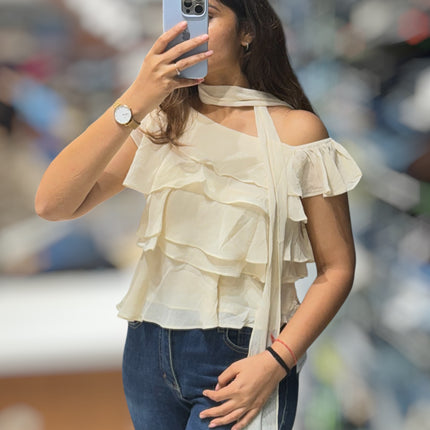 Off-Shoulder Ruffle Top