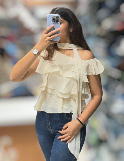 Off-Shoulder Ruffle Top