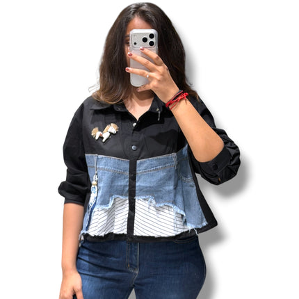 Layered Denim Shirt