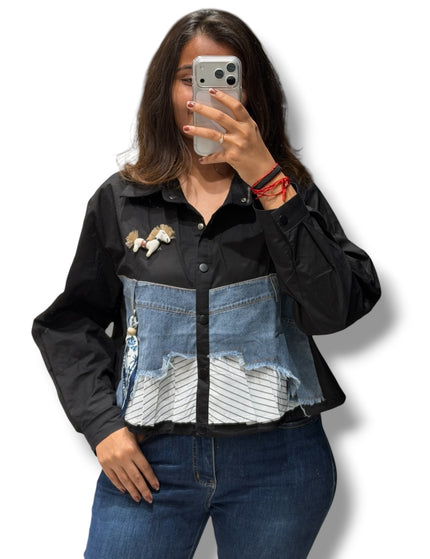 Layered Denim Shirt