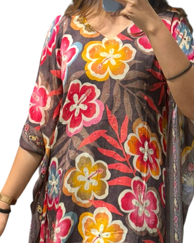 Floral Print Kaftan
